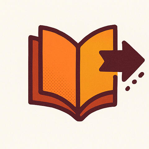 Icon books Open book with arrow to the right